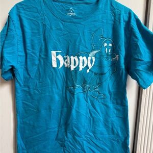 Hanes Teal Happy Graphic Tee